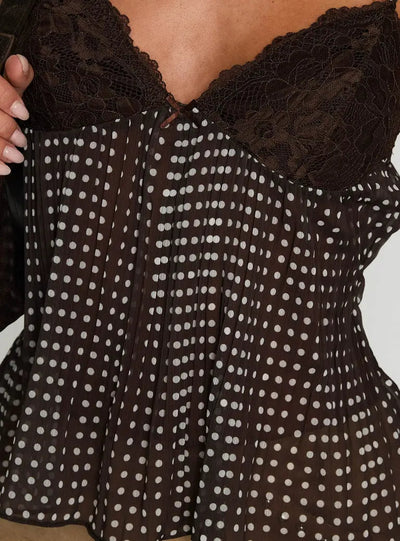 EFFINI Laced Pleat Top EFFINI